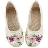 2016 New Women Flower Flats Slip On Cotton Fabric Casual Shoes Comfortable Round Toe Student Flat Shoes Woman Plus Size XWD3644