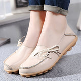 Large size genuine leather Women shoes mother shoes girls lace-up fashion casual shoes comfortable breathable women flats SDC179