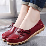 Large size genuine leather Women shoes mother shoes girls lace-up fashion casual shoes comfortable breathable women flats SDC179