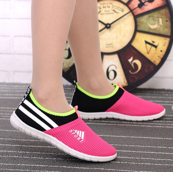 Women cool mesh breathable shoes female sport and outdoor soft bottom shoes lady casual slip on  shoes zapatos de mujer