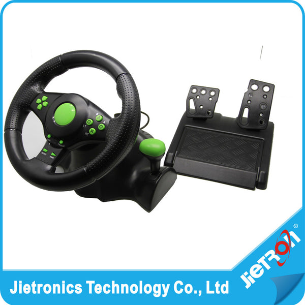 2016 Wired USB Vibration Feedback racing wheel for ps3 Steering Wheel work for XBOX 360/ PS3/ PC (3 in 1) with free shipping