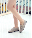 JIANBUDAN flat shoes women 2016 new spring shoes  casual and comfortable flat shoes size 35-40 Black / brown  Zipper rest shoes