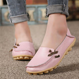 2016 Genuine Leather Women Flats Shoe Fashion Casual Slip On Soft Loafers Spring Autumn Moccasins Female Driving Shoes Wholesale