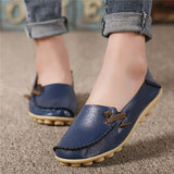 2016 Genuine Leather Women Flats Shoe Fashion Casual Slip On Soft Loafers Spring Autumn Moccasins Female Driving Shoes Wholesale
