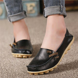 2016 Genuine Leather Women Flats Shoe Fashion Casual Slip On Soft Loafers Spring Autumn Moccasins Female Driving Shoes Wholesale