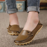 2016 Genuine Leather Women Flats Shoe Fashion Casual Slip On Soft Loafers Spring Autumn Moccasins Female Driving Shoes Wholesale