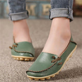 2016 Genuine Leather Women Flats Shoe Fashion Casual Slip On Soft Loafers Spring Autumn Moccasins Female Driving Shoes Wholesale