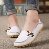 2016 Genuine Leather Women Flats Shoe Fashion Casual Slip On Soft Loafers Spring Autumn Moccasins Female Driving Shoes Wholesale