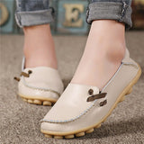 2016 Genuine Leather Women Flats Shoe Fashion Casual Slip On Soft Loafers Spring Autumn Moccasins Female Driving Shoes Wholesale