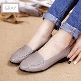 MUYANG MIE MIE Spring And Autumn Women Flats 2017 Fashion Genuine Leather Flat Shoes Woman Soft Casual Loafers Women Shoes