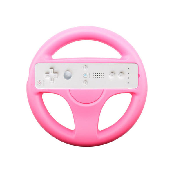 1Pcs Gaming Wheel KART Racing Game Simulation Controlling Steering Wheel Pink Game Accessories OD#S