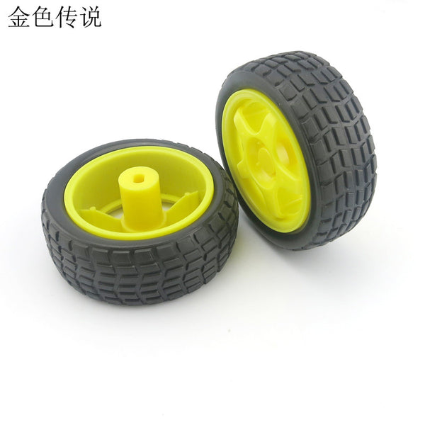 4pcs JMT 65 * 26mm Flat Diameter 5.3 Wheel Rubber Tire DIY Trolley Accessories Robot Model Car Spare Parts F19183