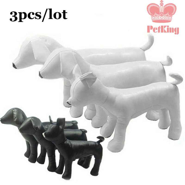 Black/White Dogs Leather Standing