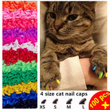 Colorful Soft Paw Nail Protector (100 Pcs)